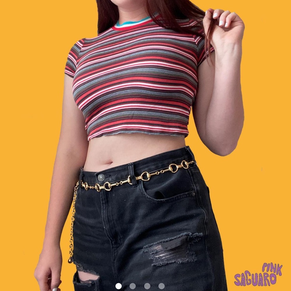 Urban Outfitters Striped Crop Top - Picture 4 of 5